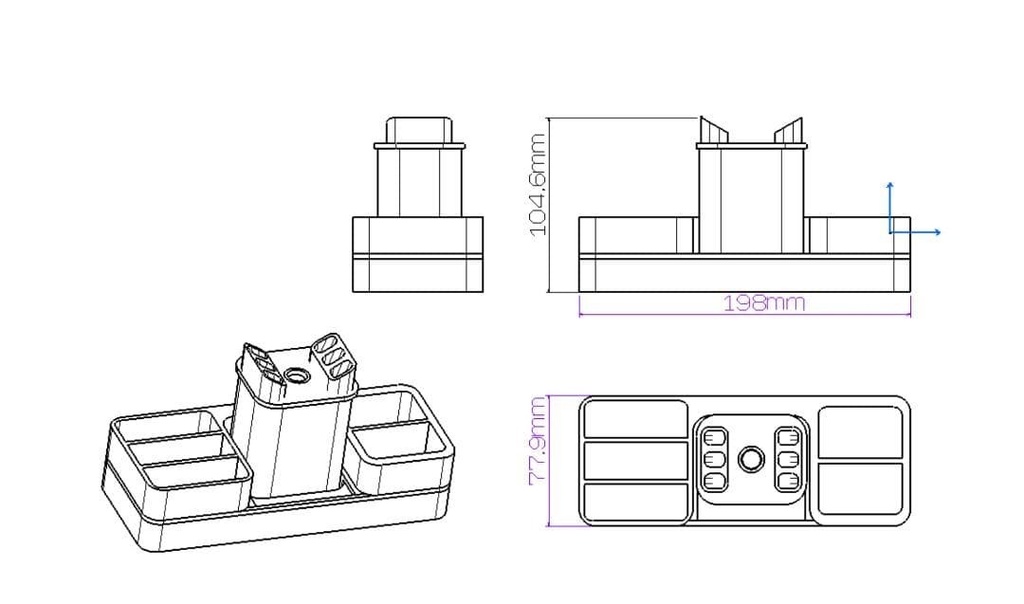 【3Dプリンター用STL・二度吸い対応】加熱式タバコ オーガナイザー|HEATX・Fasoul対応