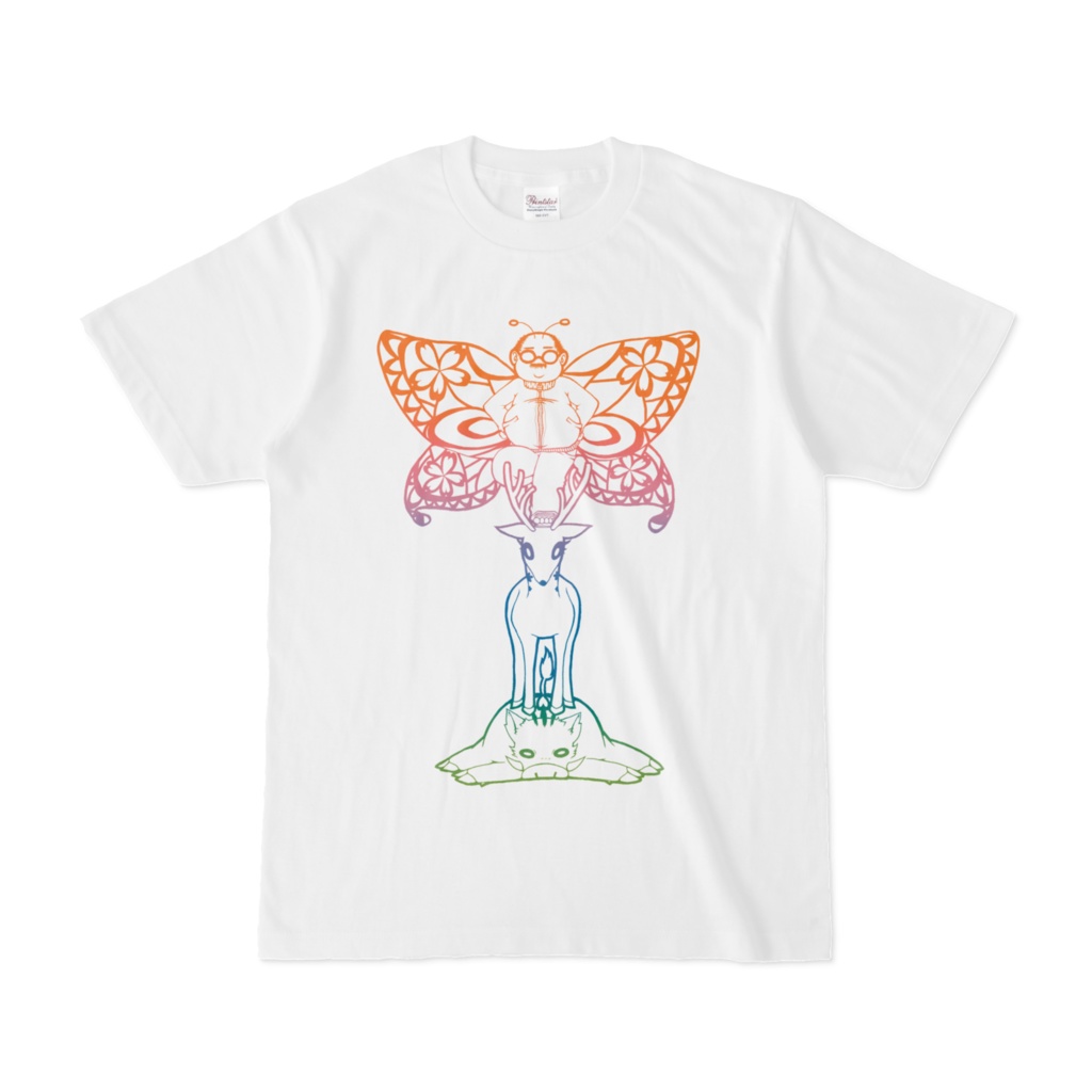猪鹿蝶(いのしかちょう)Tシャツ① ホワイト