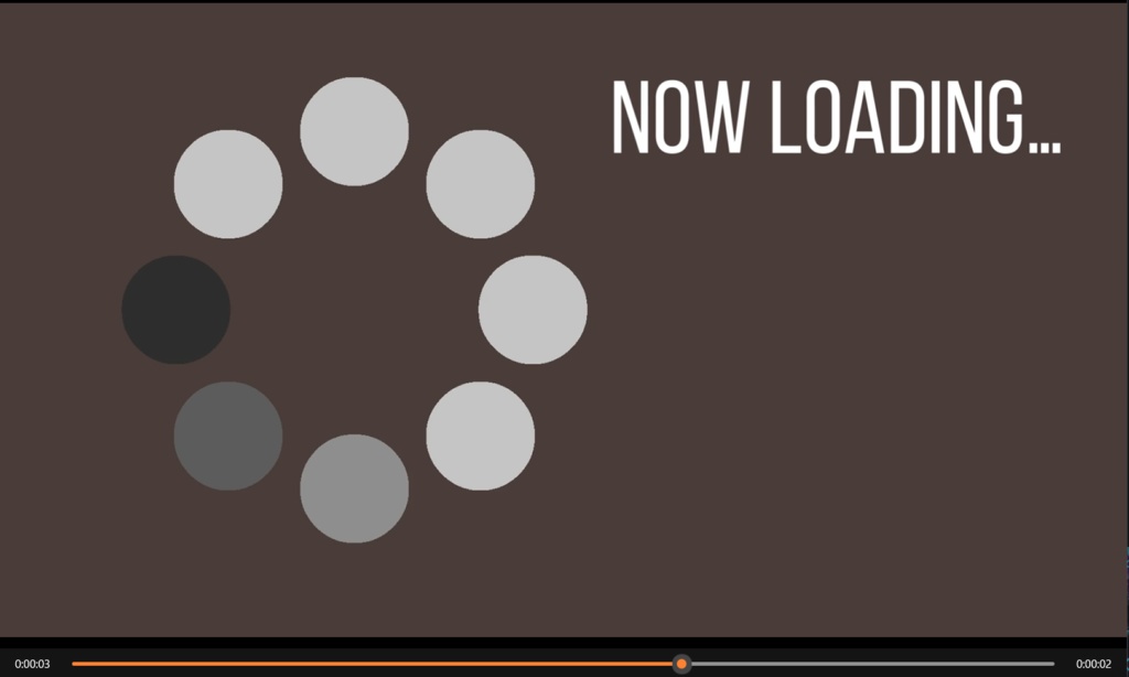 【配信素材】動くローディング画面_こげ茶(動く待機画面)