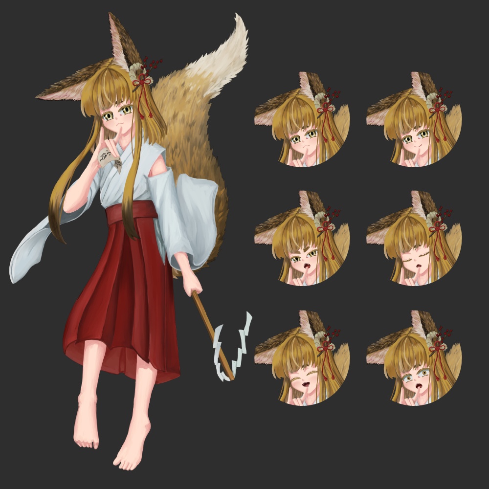 立ち絵素材_08 稲荷神