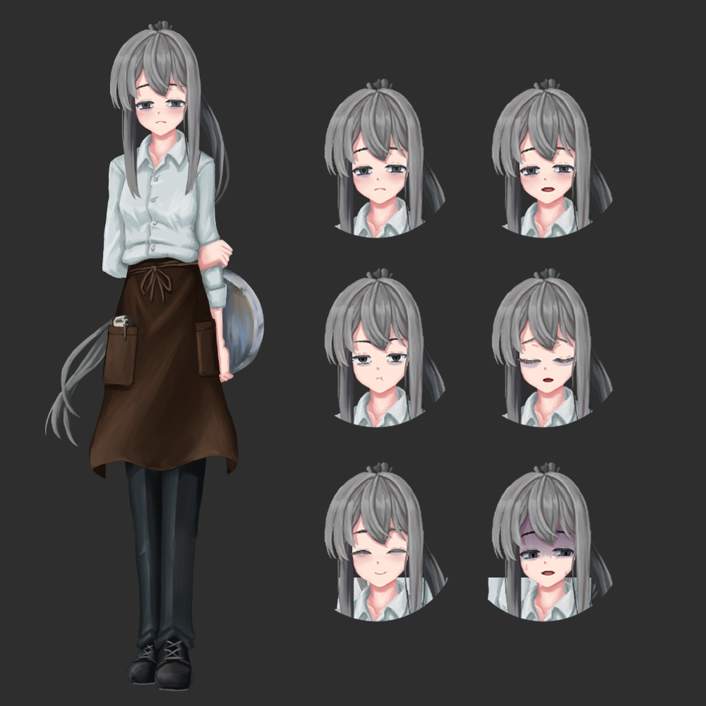 立ち絵素材_09 幸薄ウエイトレス