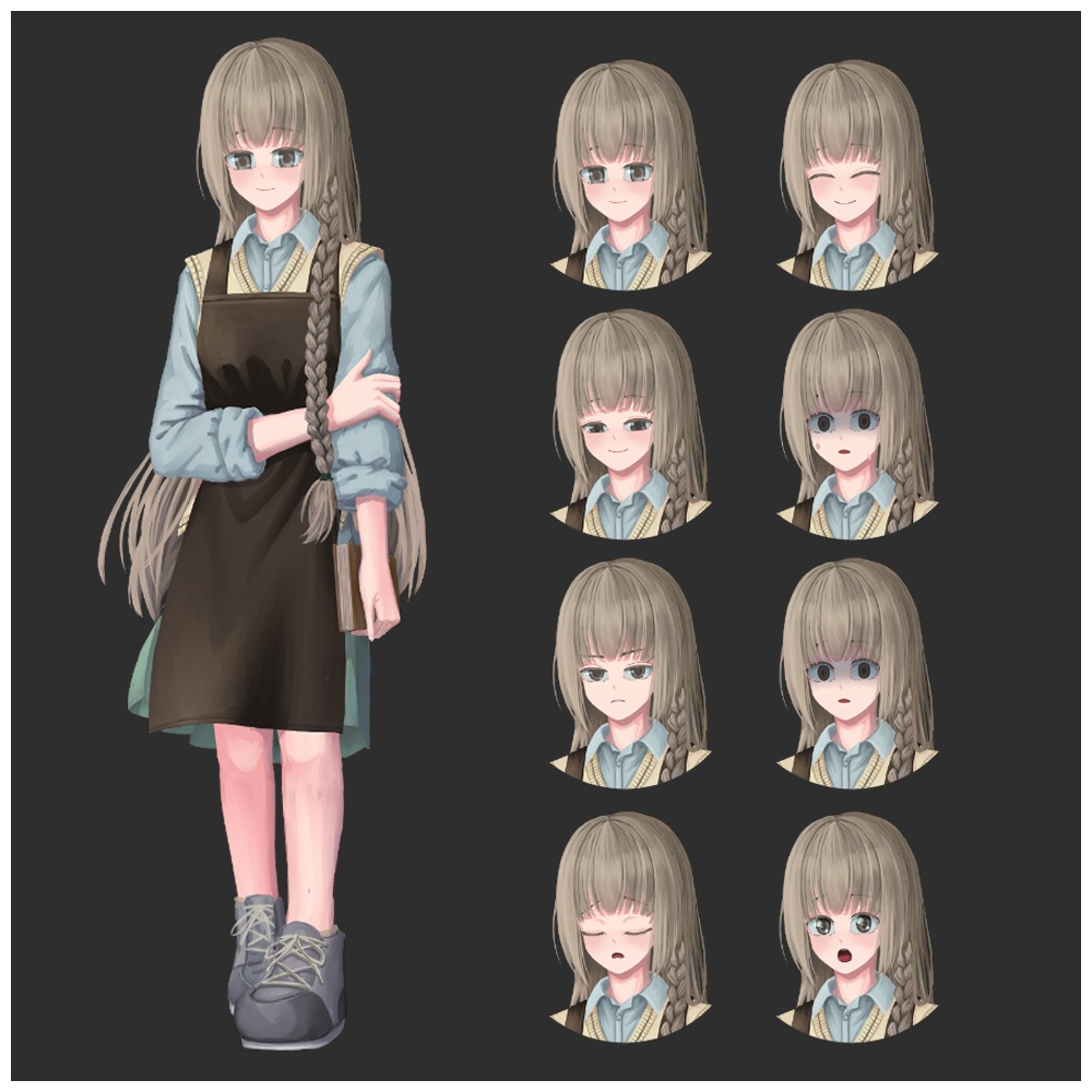 立ち絵素材_18 文学少女