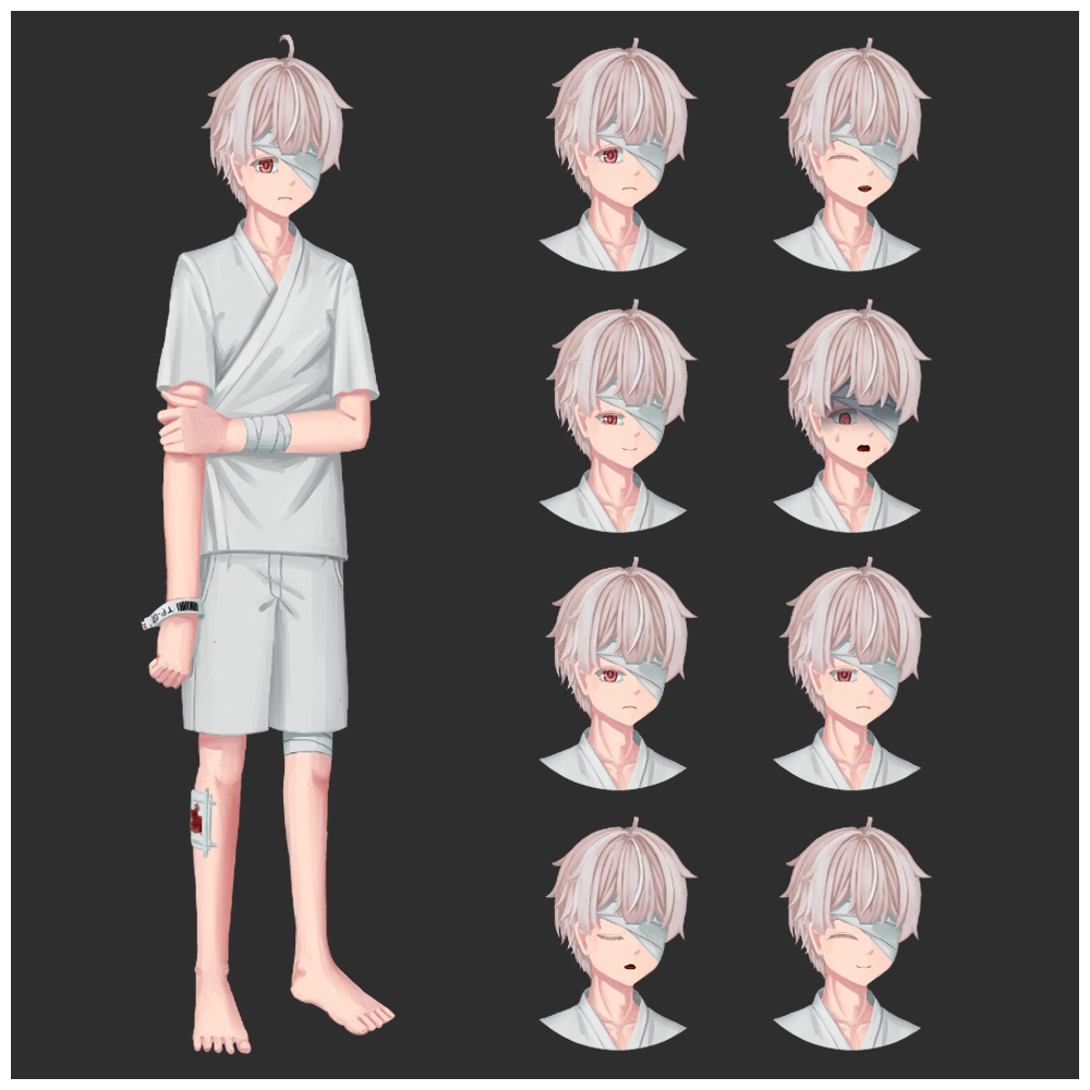 立ち絵素材_12_32 患者(セット)