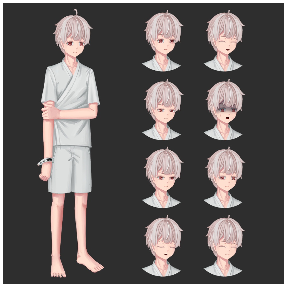 立ち絵素材_12_32 患者(セット)