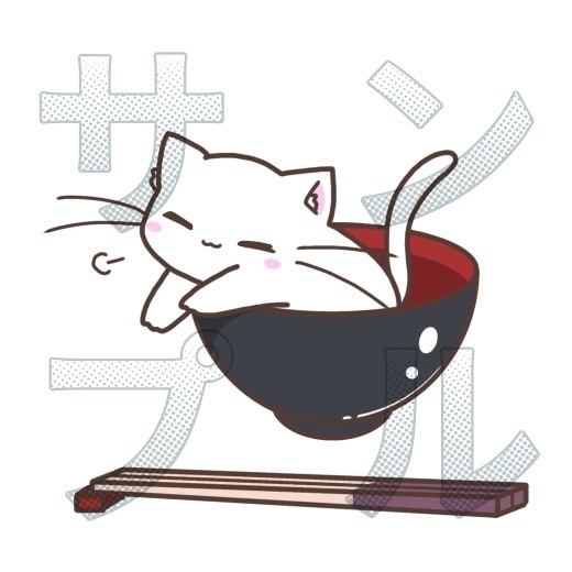 白猫のしらたま　おすいもの（しらたまVer）