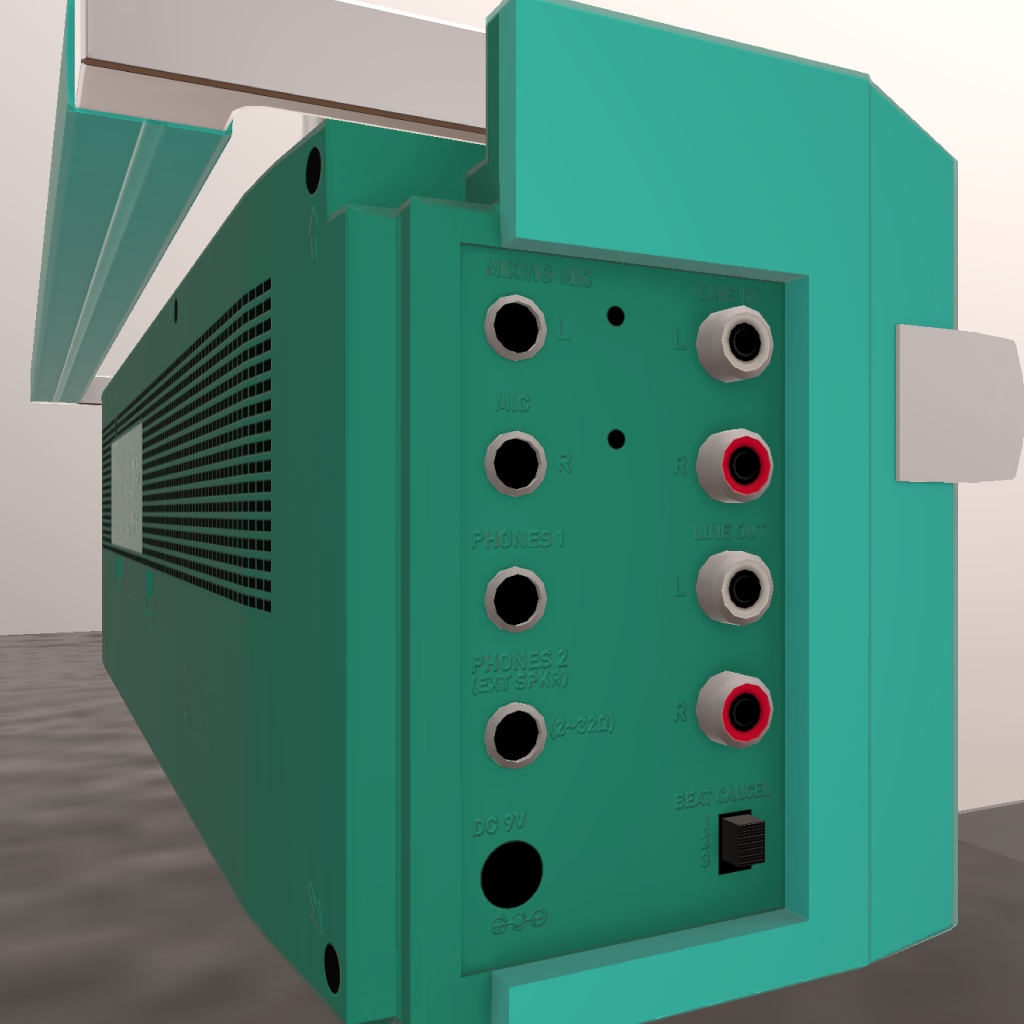 【VRChat】80's ラジカセ&カセットテープ(音楽再生機能付き) / 80's Style Boombox & Cassette Tape with Music Playback Function for VRChat