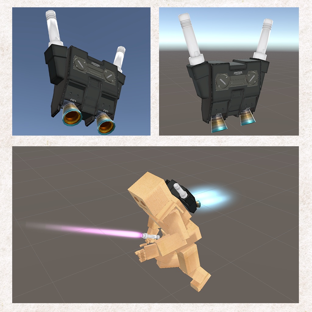 【VRChat】あのロボのバックパック/ That Robot's Thruster Backpack【MA設定済み】