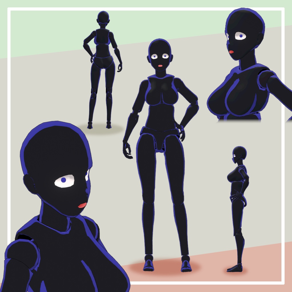 3Dモデル「DrawingActionFigure」【VRChat】