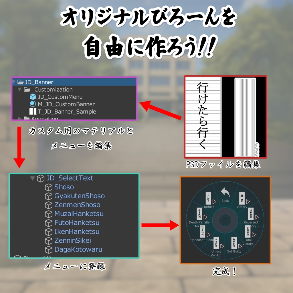 【VRChat】裁判の「びろーん」キット【MA設定済み】