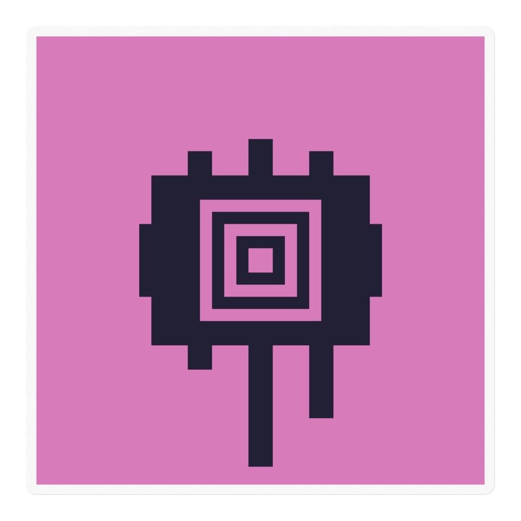 ホラー 呪いの目 ドット絵 ピンク ブラック