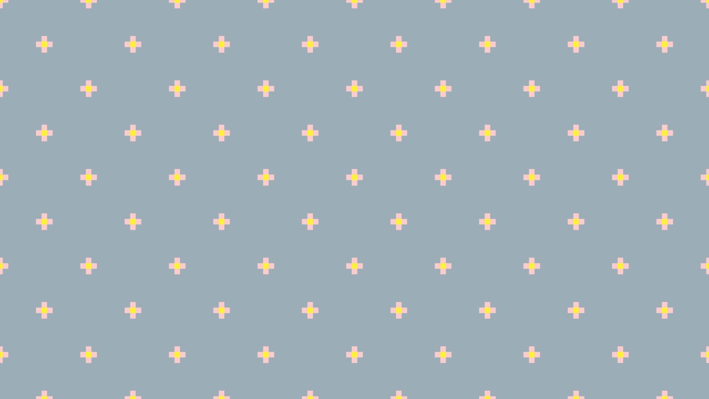 ドット絵 春の花柄 背景 横1280pixelx高さ720pixel