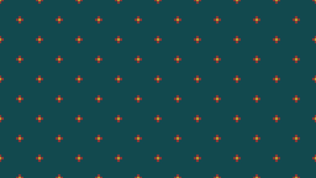 ドット絵 春の花柄 背景 横1280pixelx高さ720pixel