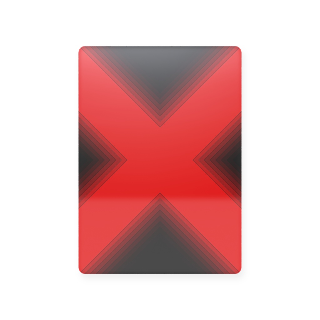 プラスチックカード　アート　レッド