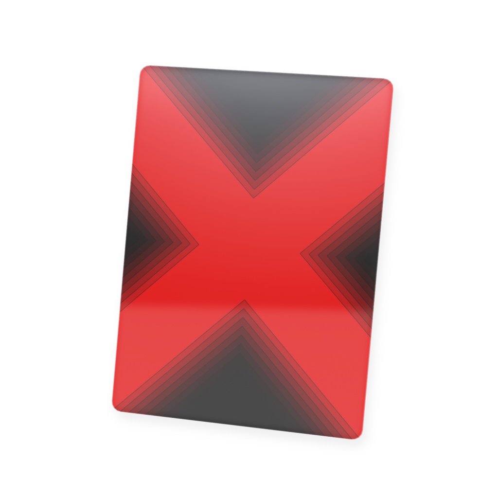 プラスチックカード アート レッド