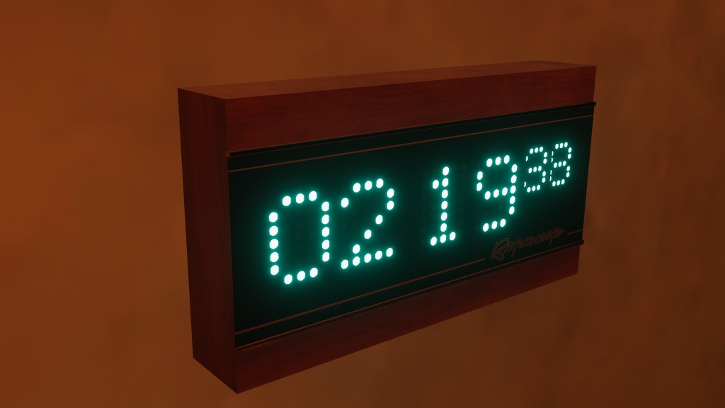 Russian Soviet Digital Clock Voronezh for VRChat Worlds and Unity