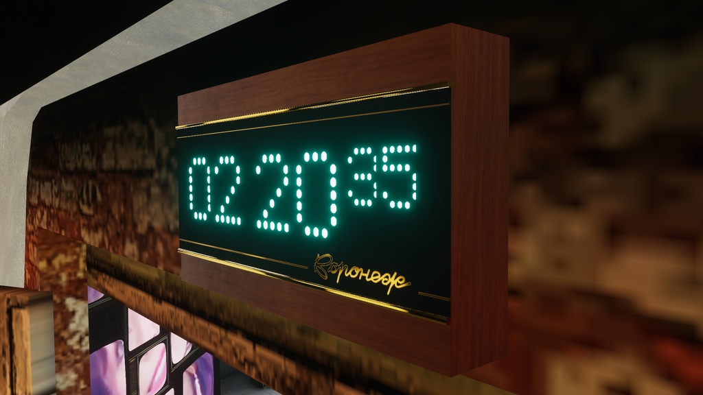 Russian Soviet Digital Clock Voronezh for VRChat Worlds and Unity