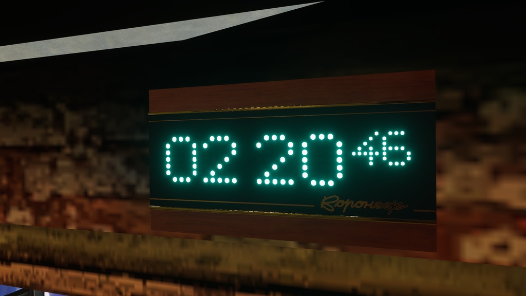 Russian Soviet Digital Clock Voronezh for VRChat Worlds and Unity
