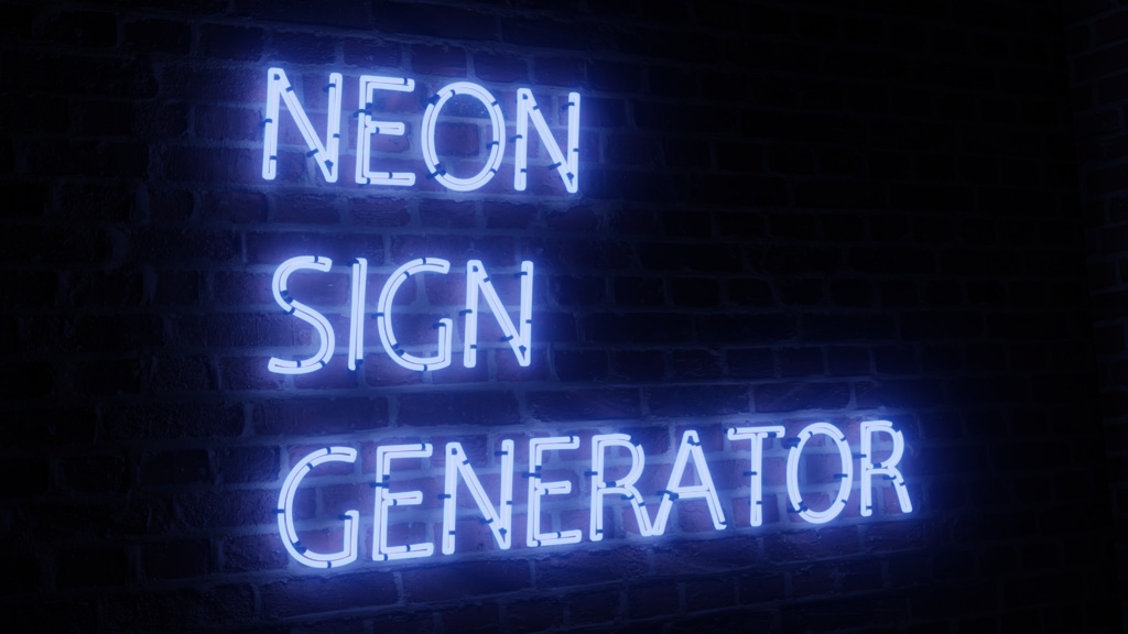 [Blender][Unity] ネオンサインジェネレーター Neon Sign Generator 