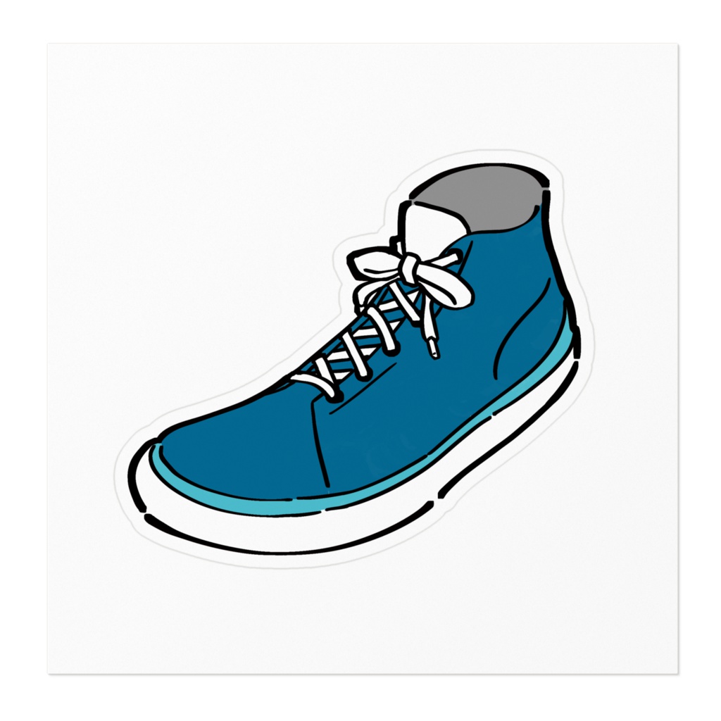 スニーカーステッカー(アオ)