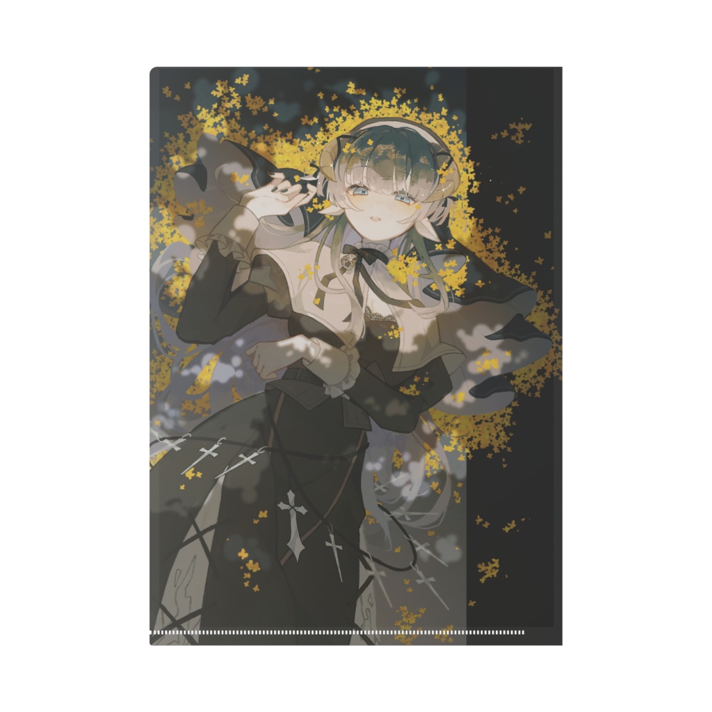 夜因A4クリアファイル【金木犀】