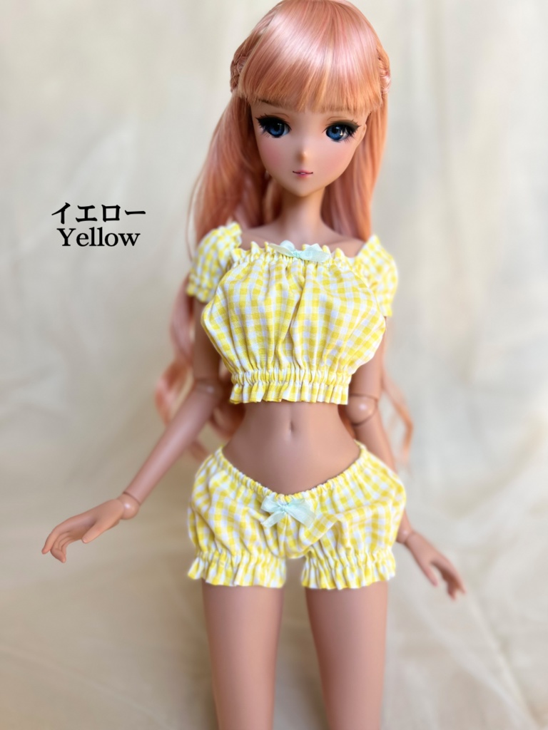 ギンガムチェックルームウェア/Gingham chek Loungewear for SMART DOLL・DD