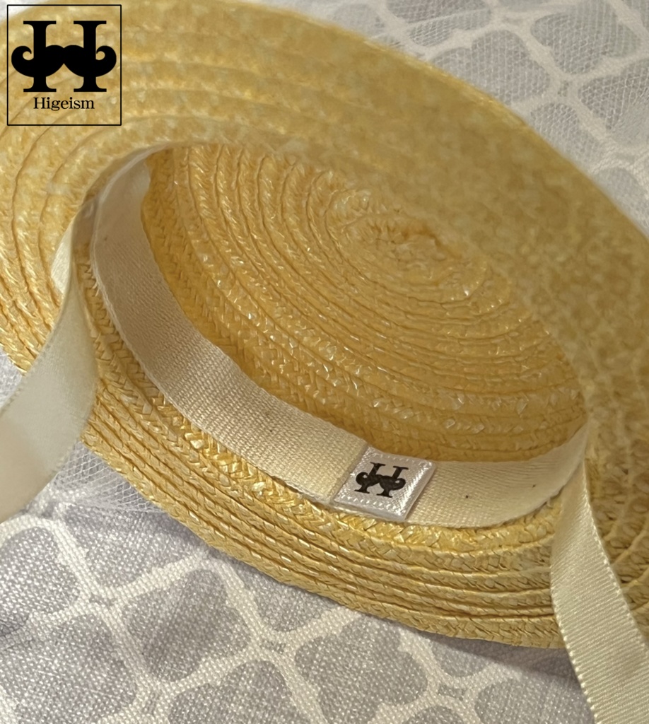 麦わら帽子 ナチュラル×小鳥/Straw hat (Natural×Bird)for DOLL