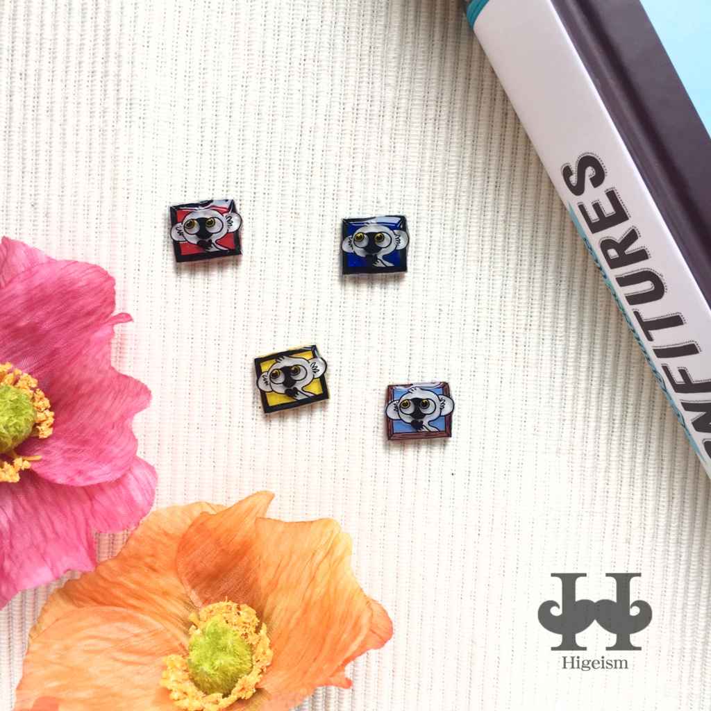 ひそひそソニック ピアス/イヤリング Sonic monkey earring/Non-hole earring