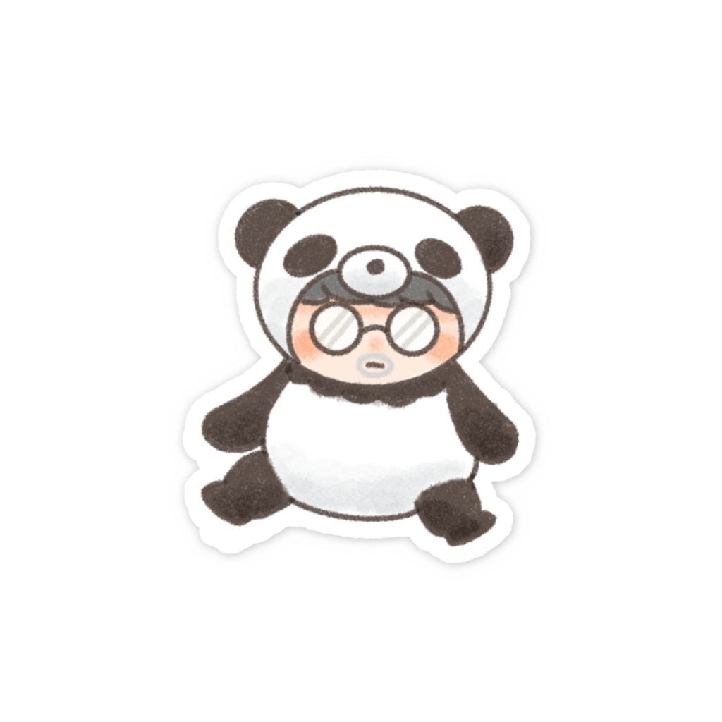パンダやまけんくんステッカー