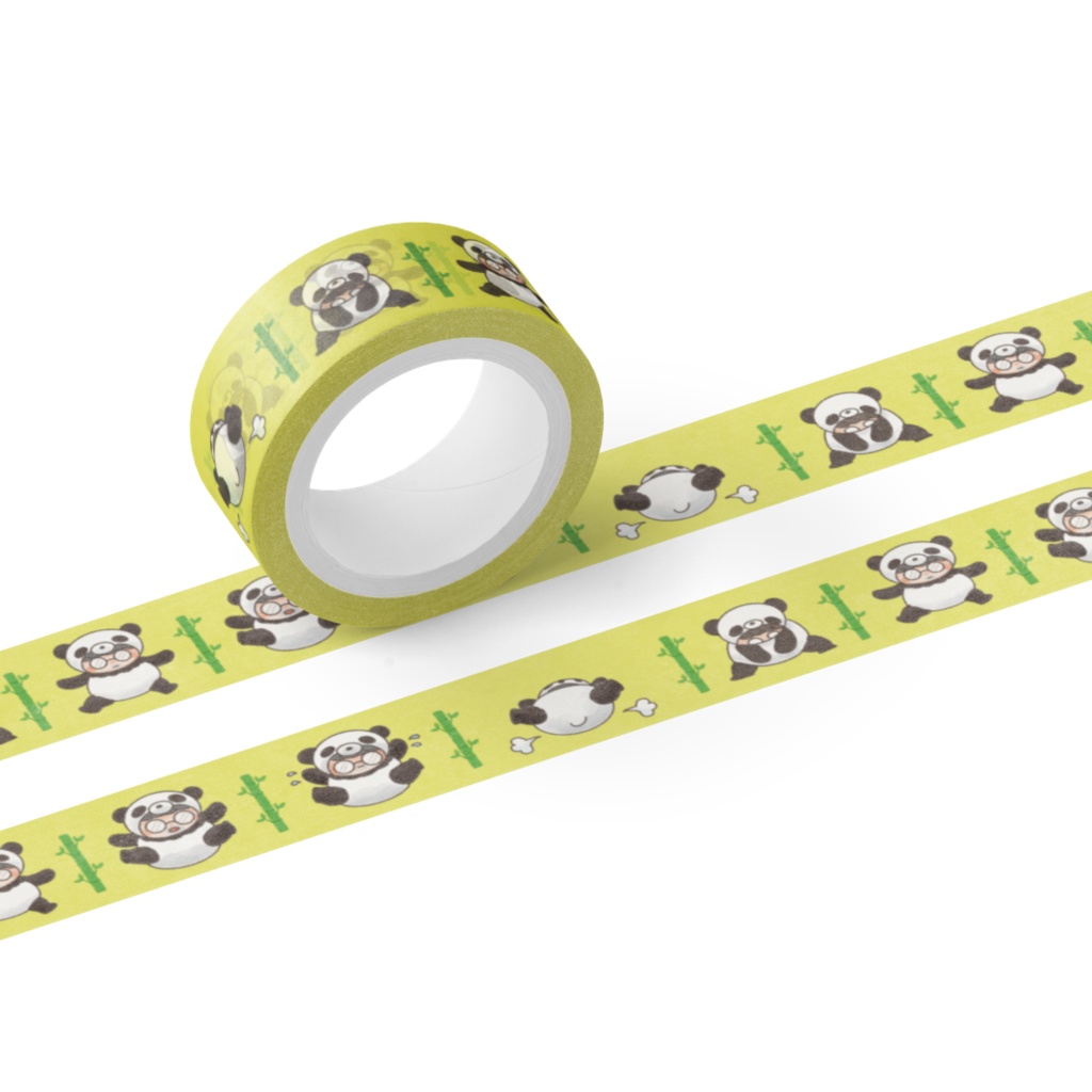 パンダやまけんくんマステ