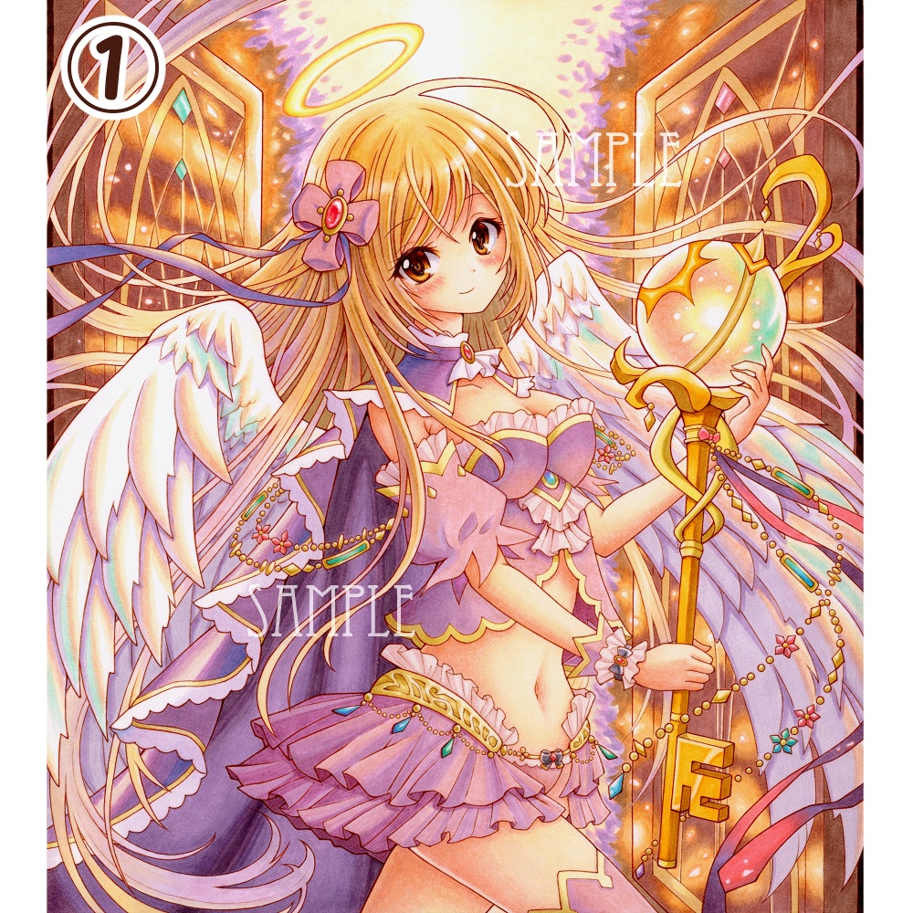 天使 ポストカード 3種/女の子/ファンタジー/オリジナル