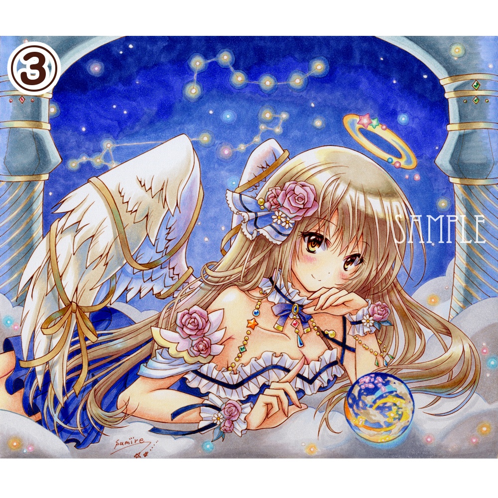天使 ポストカード 3種/女の子/ファンタジー/オリジナル