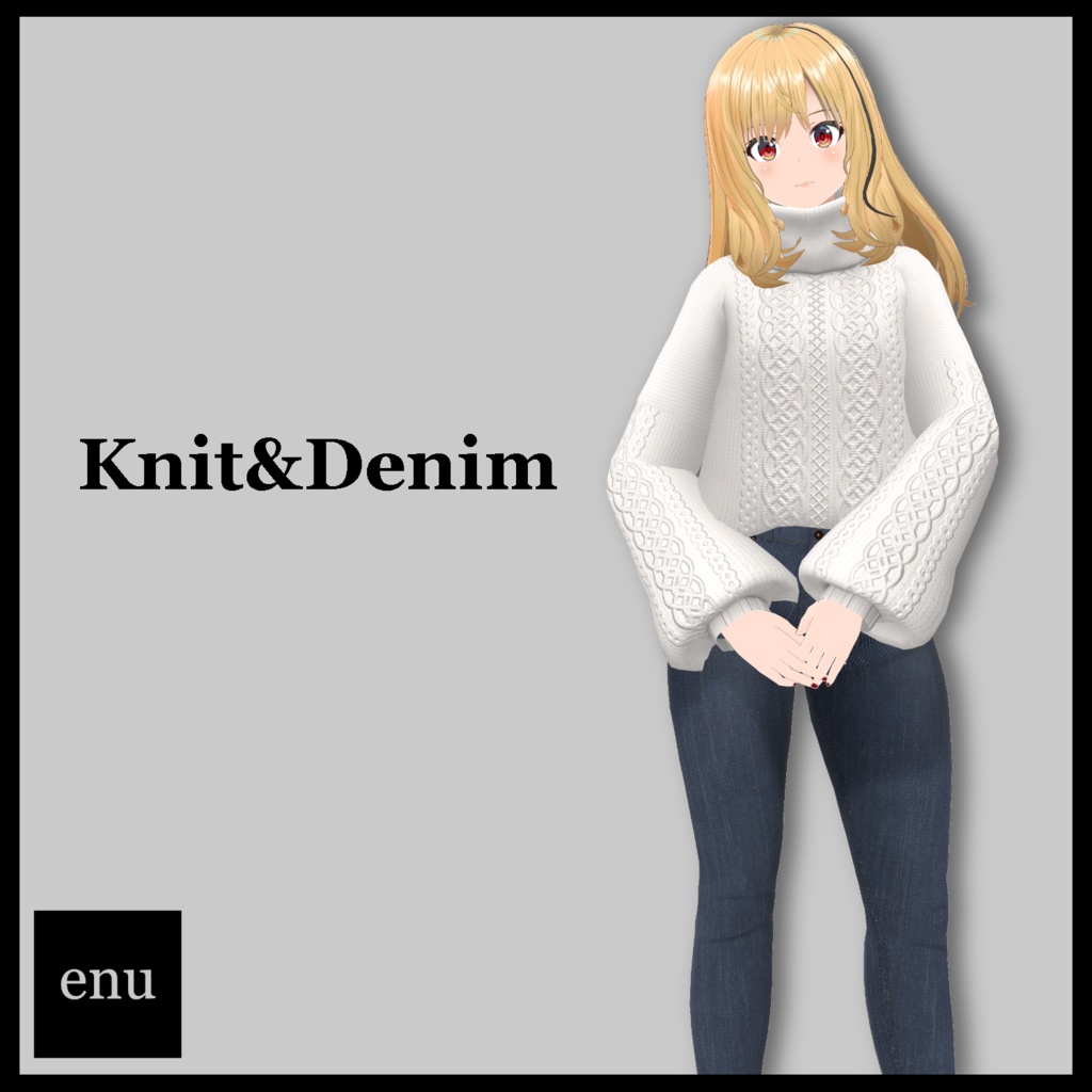 Knit&Denim set【Vivi対応】