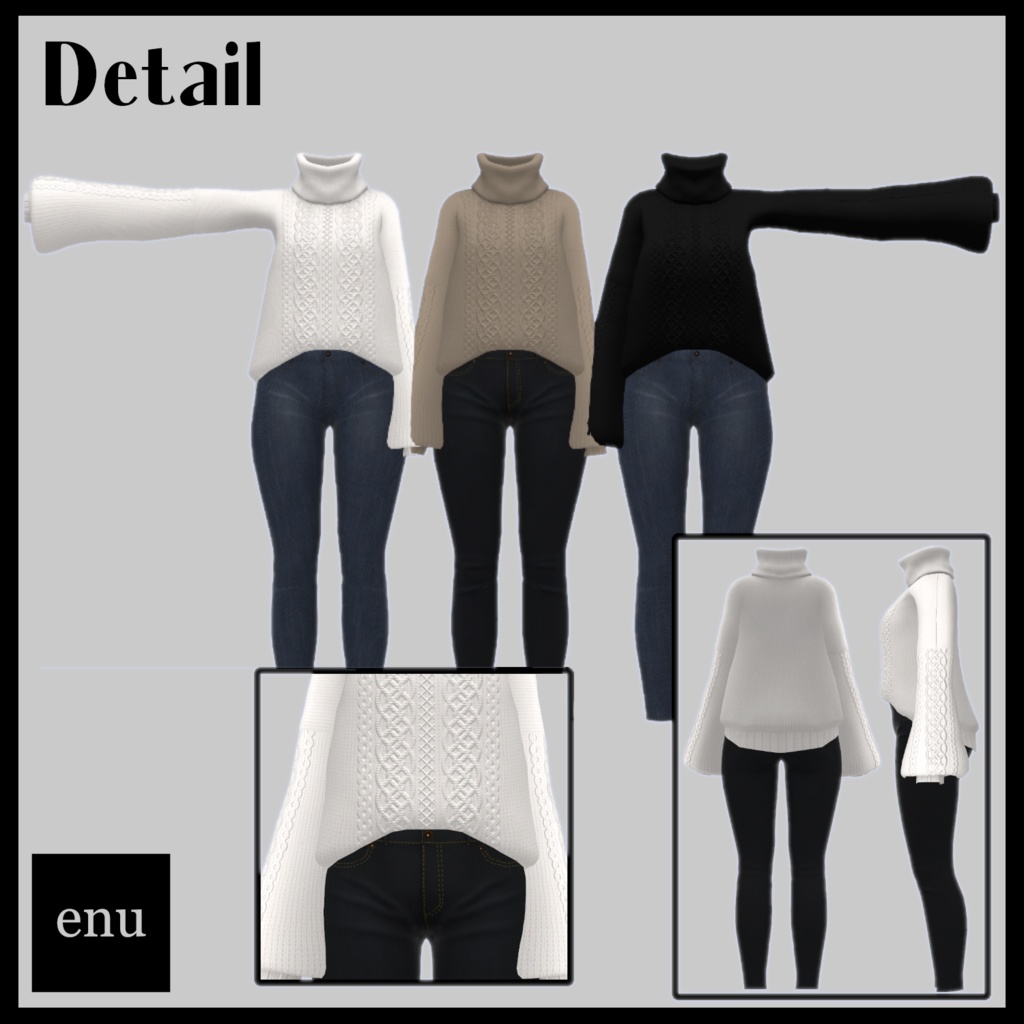 Knit&Denim set【Vivi対応】