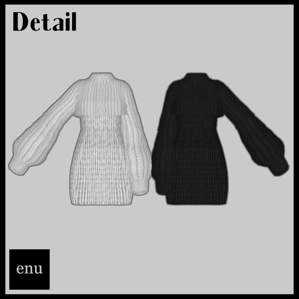 Knit dress set 2colors【VRoid正式版/3Dモデル】