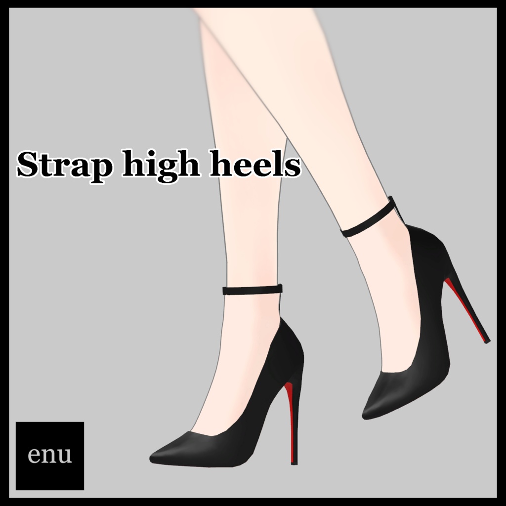 Strap high heels & short boots - enu by nullの足音 - BOOTH