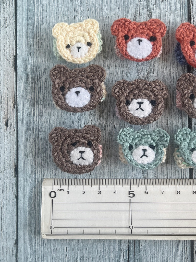 クマさん かぎ針編み指輪