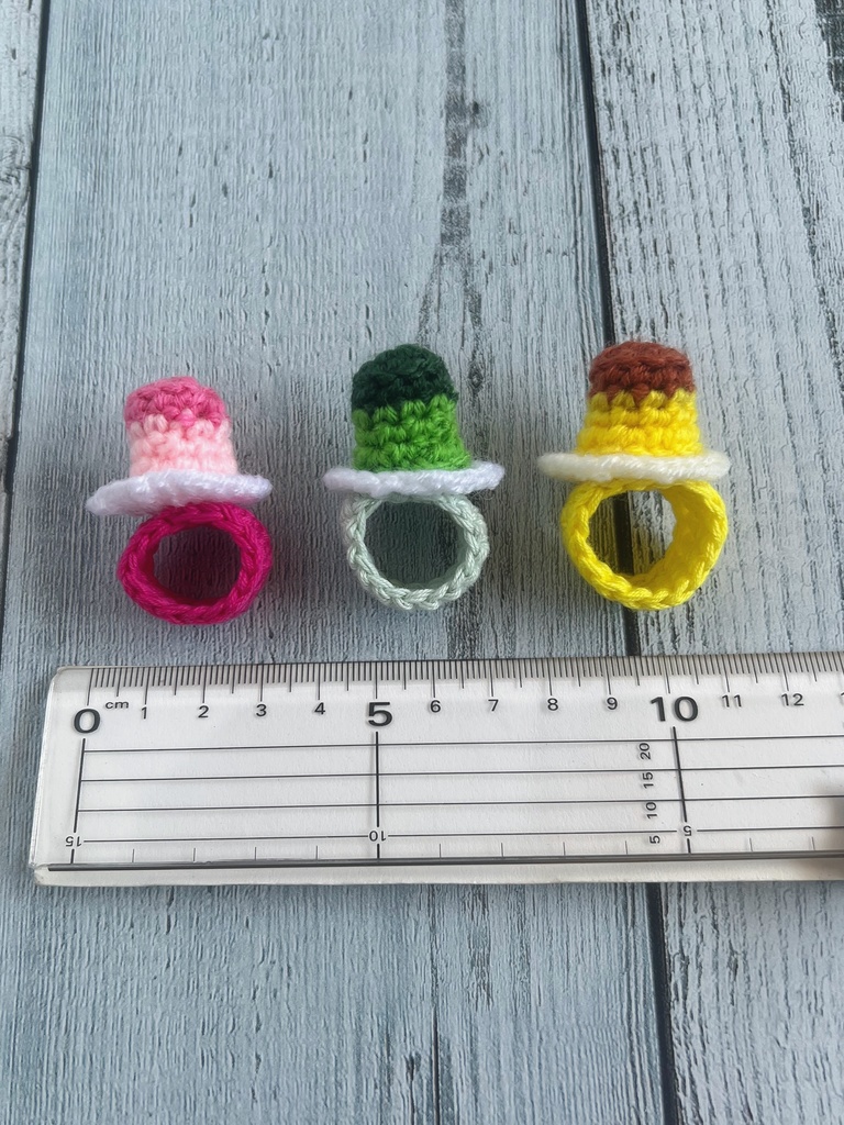 プリン かぎ針編み 指輪