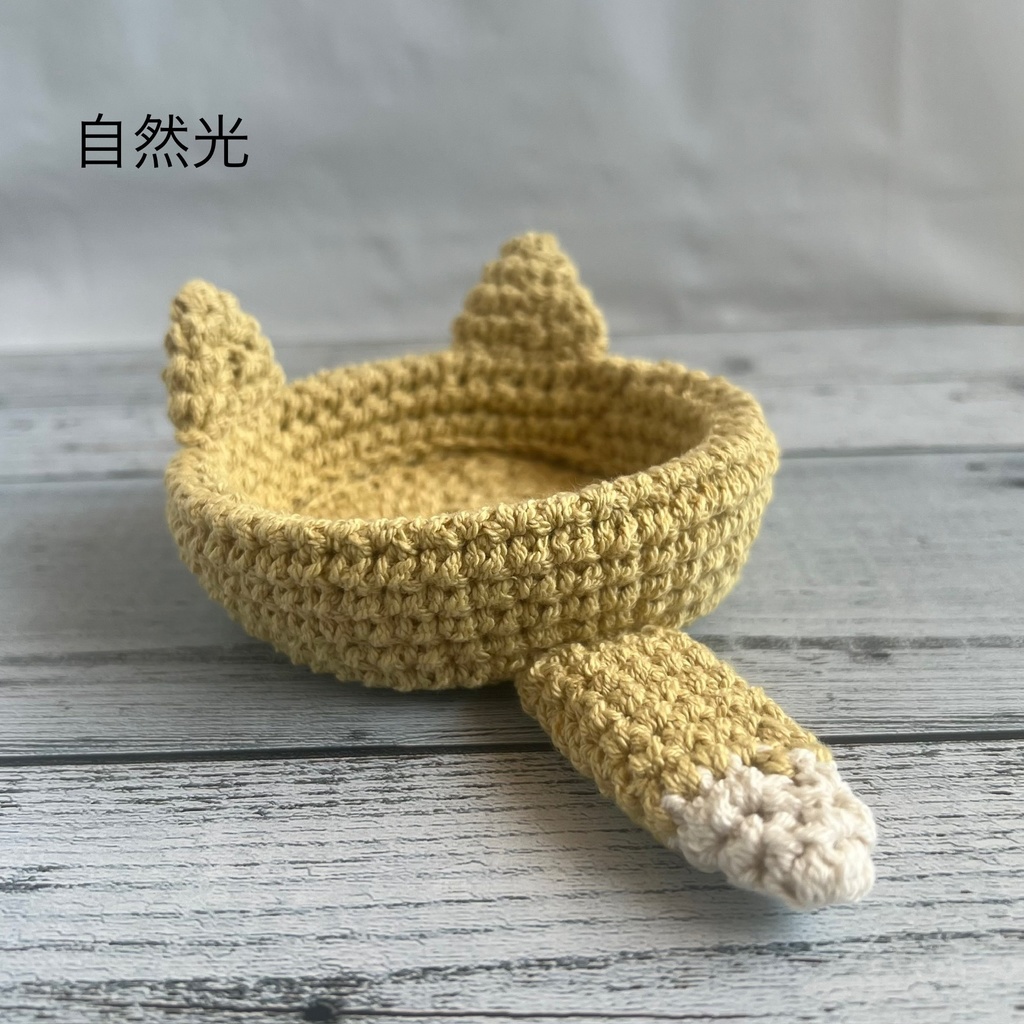 【再販】コースター　キツネ　かぎ針編み