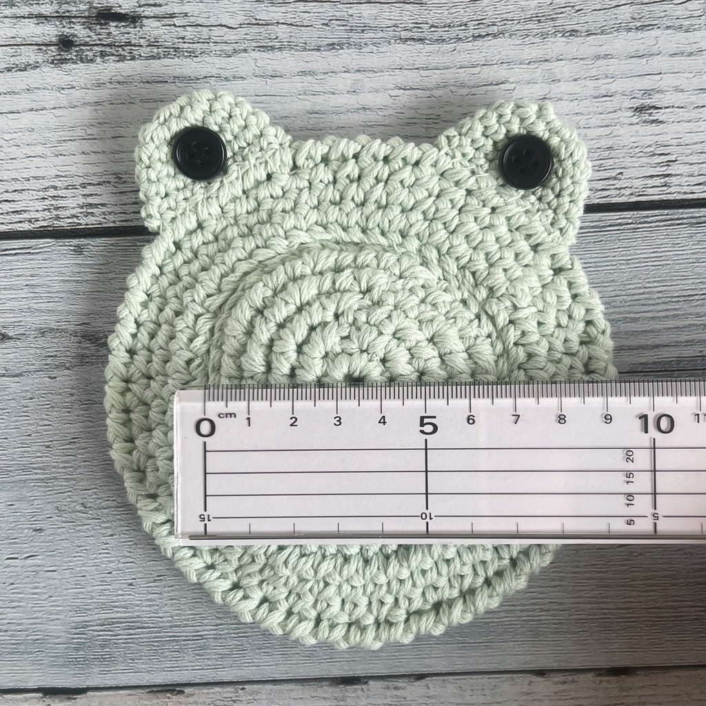 【再販】 コースター カエル かぎ針編み