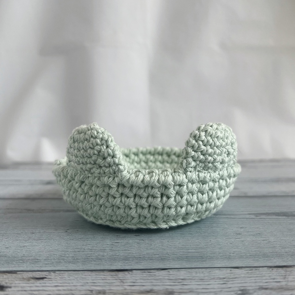 【再販】 コースター カエル かぎ針編み