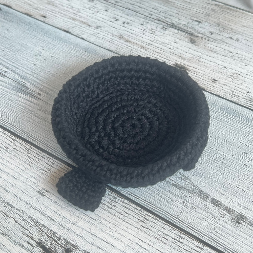 コースター カラス かぎ針編み