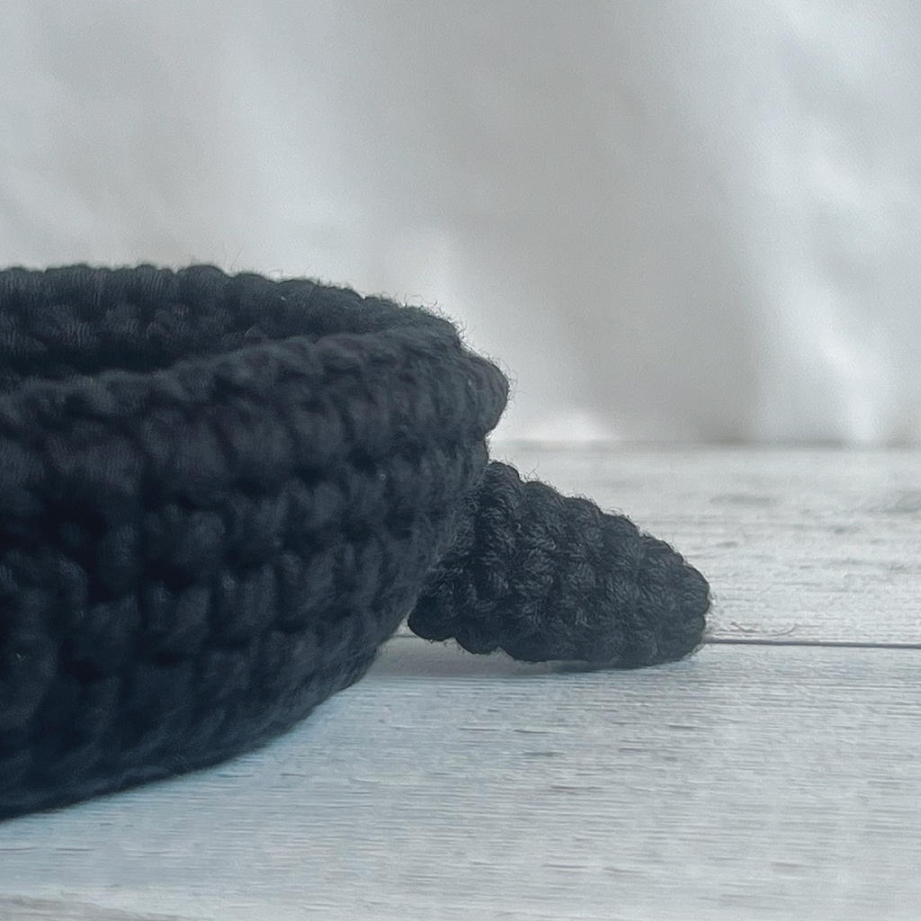 コースター カラス かぎ針編み