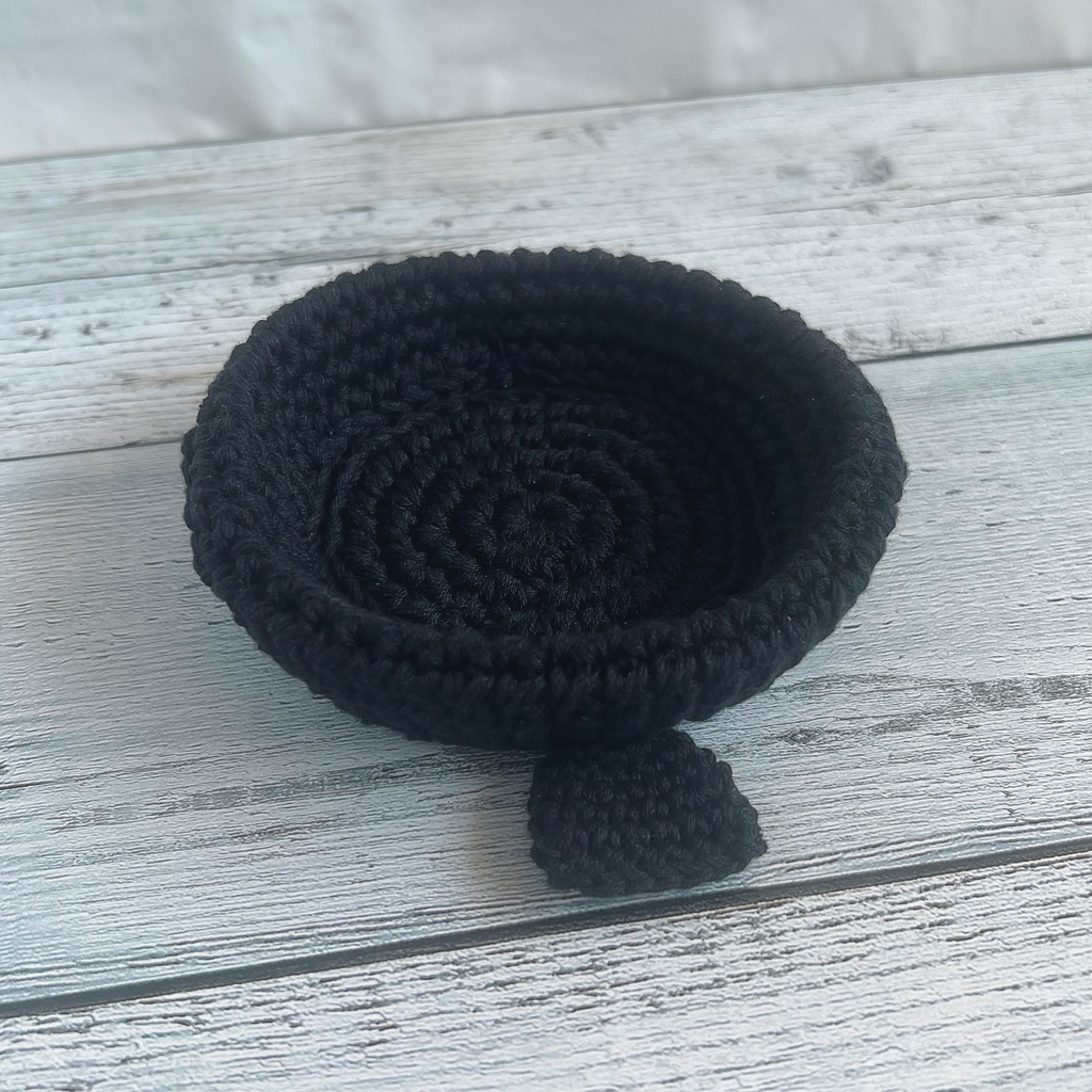 コースター カラス かぎ針編み