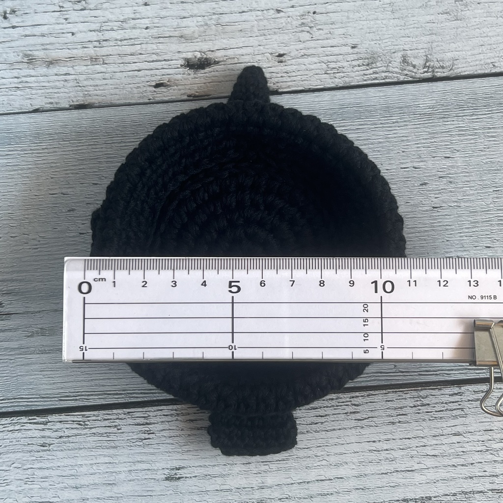 コースター カラス かぎ針編み