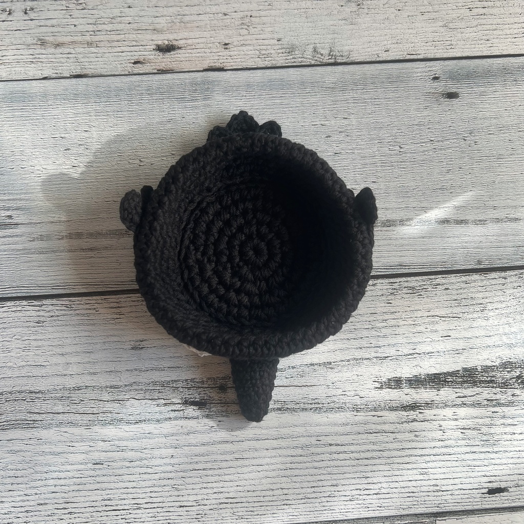 コースター カラス かぎ針編み