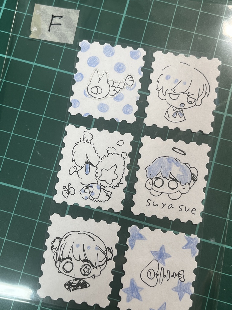 手描き切符風シール