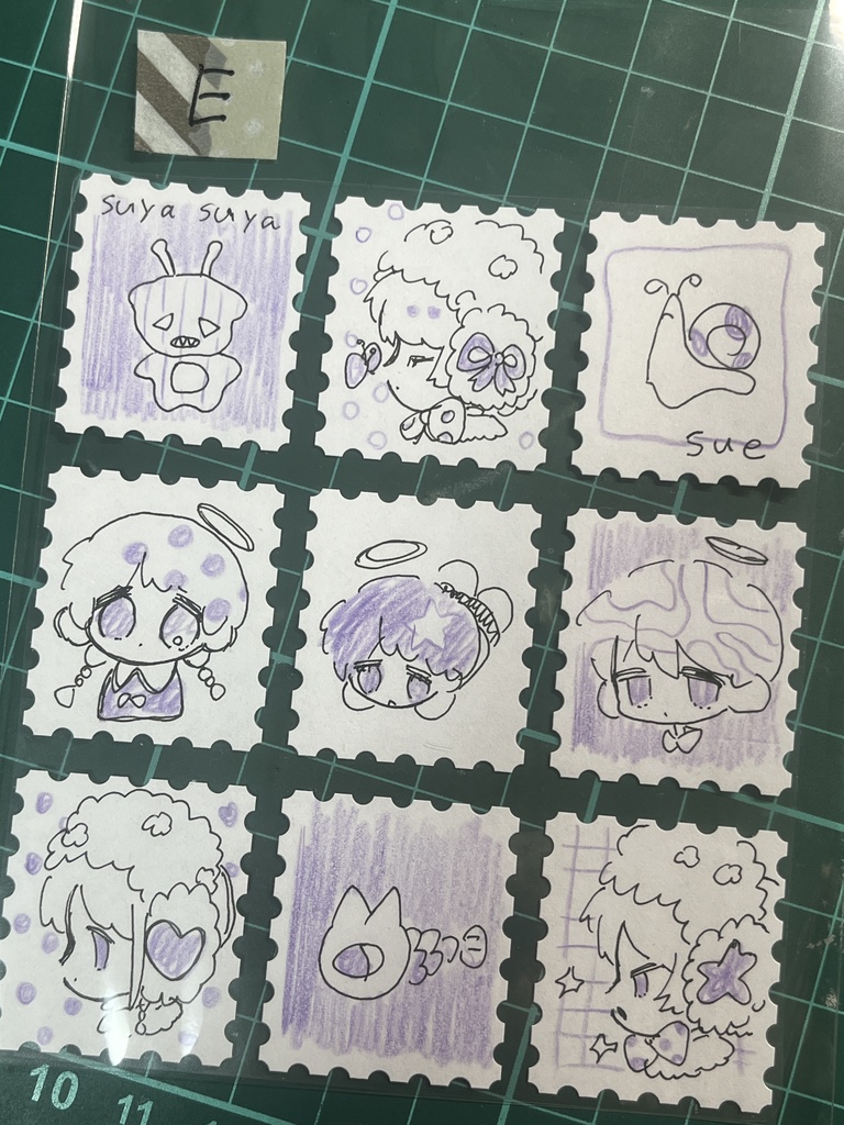 手描き切符風シール