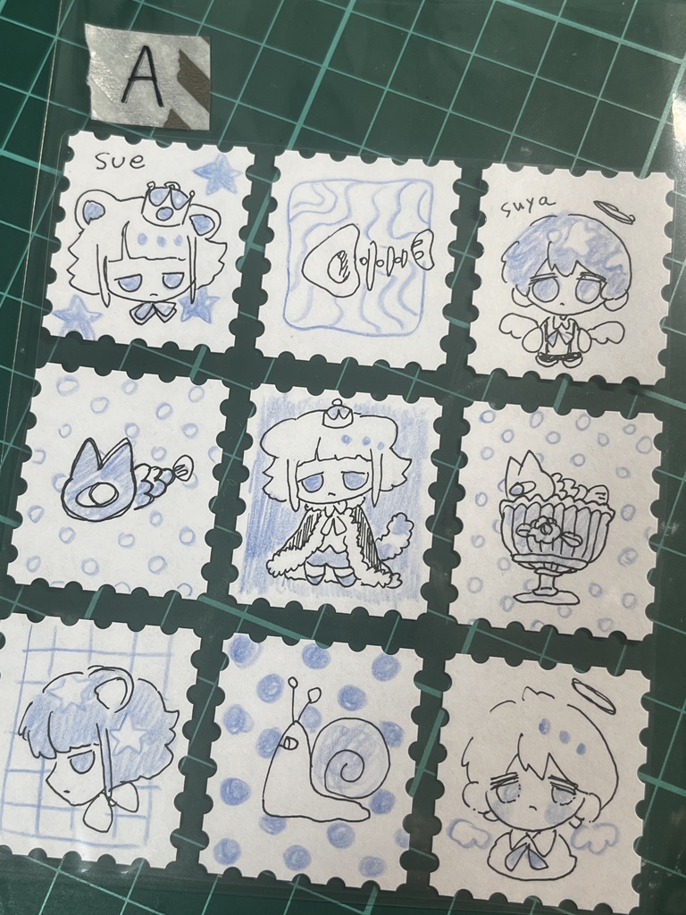 手描き切符風シール