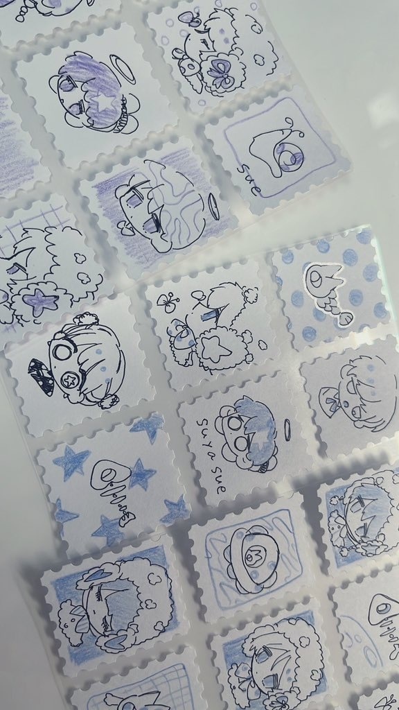 手描き切符風シール