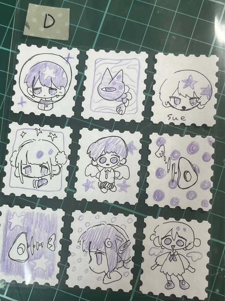 手描き切符風シール